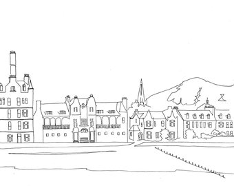 Portobello Beach [Line Drawing]
