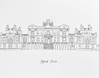 Gosford House - A4 Line Drawing