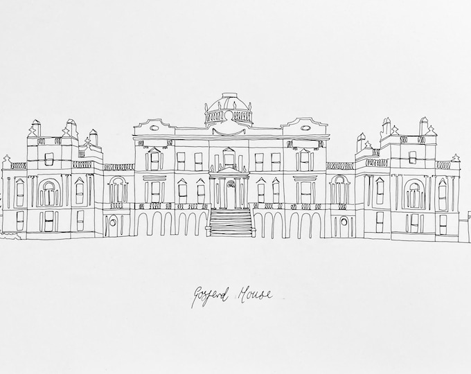 Gosford House - A4 Line Drawing