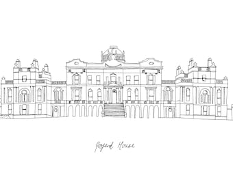 Gosford House - A4 Line Drawing