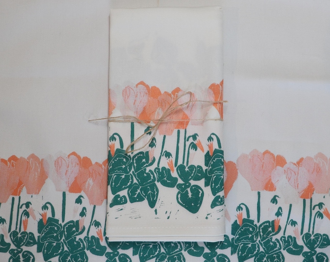 Cyclamen - Tea Towel