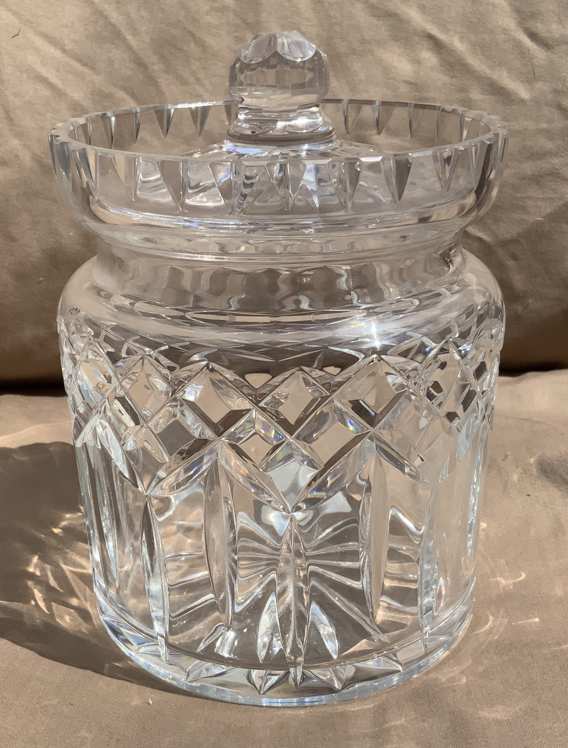 Waterford Crystal Lismore Biscuit Barrel/Jar with Lid Etsy