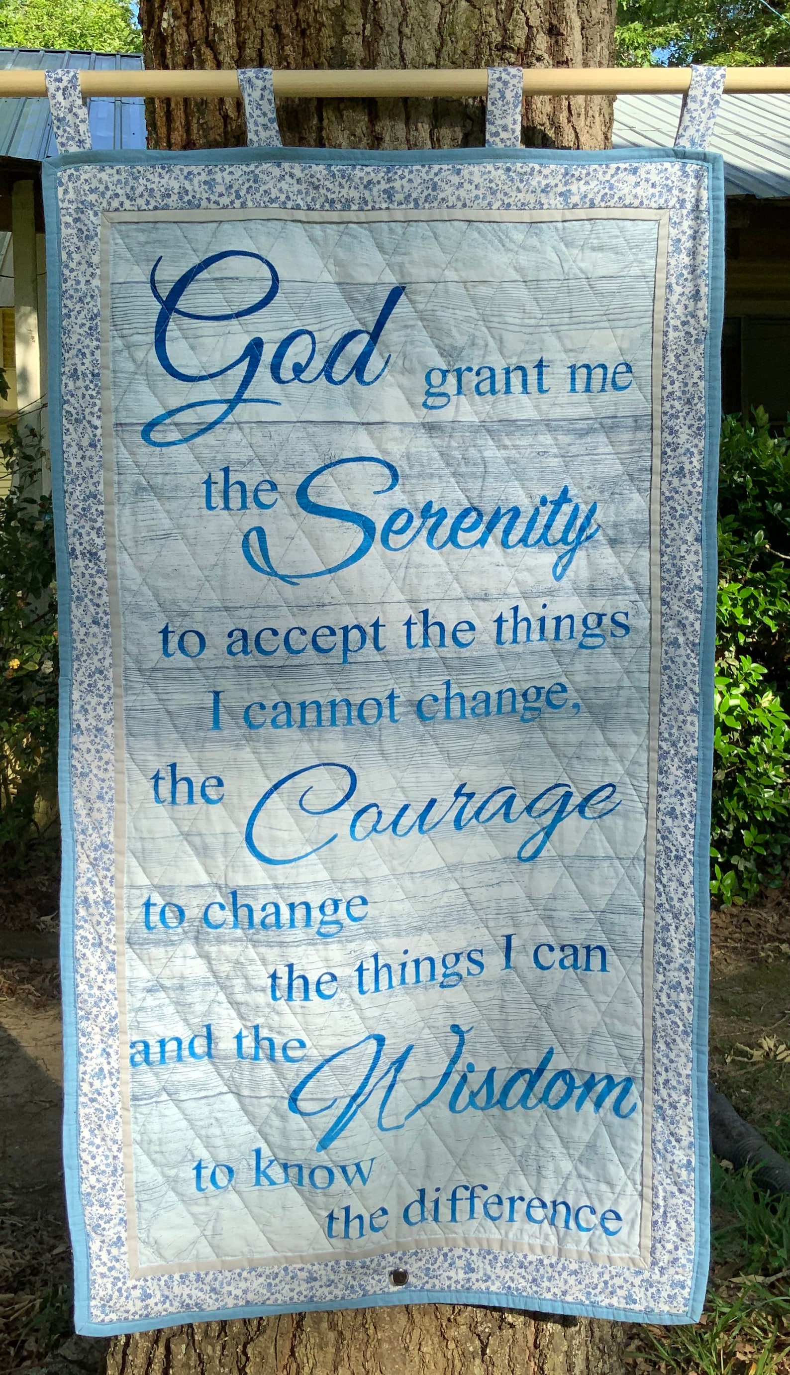 Serenity Prayer Quilt Hand Sewn Prayer Quilt Etsy