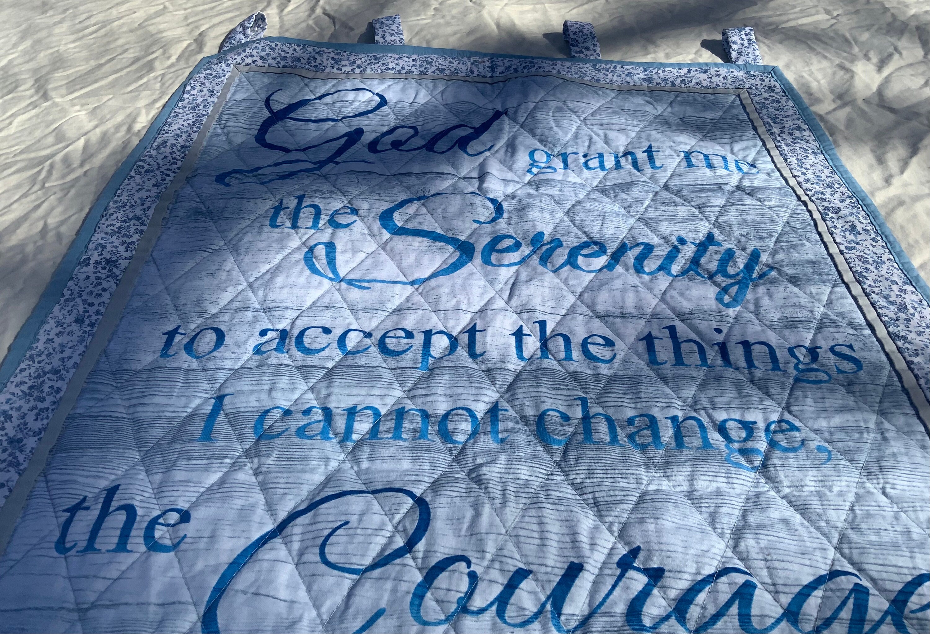 Serenity Prayer Quilt Hand Sewn Prayer Quilt Etsy