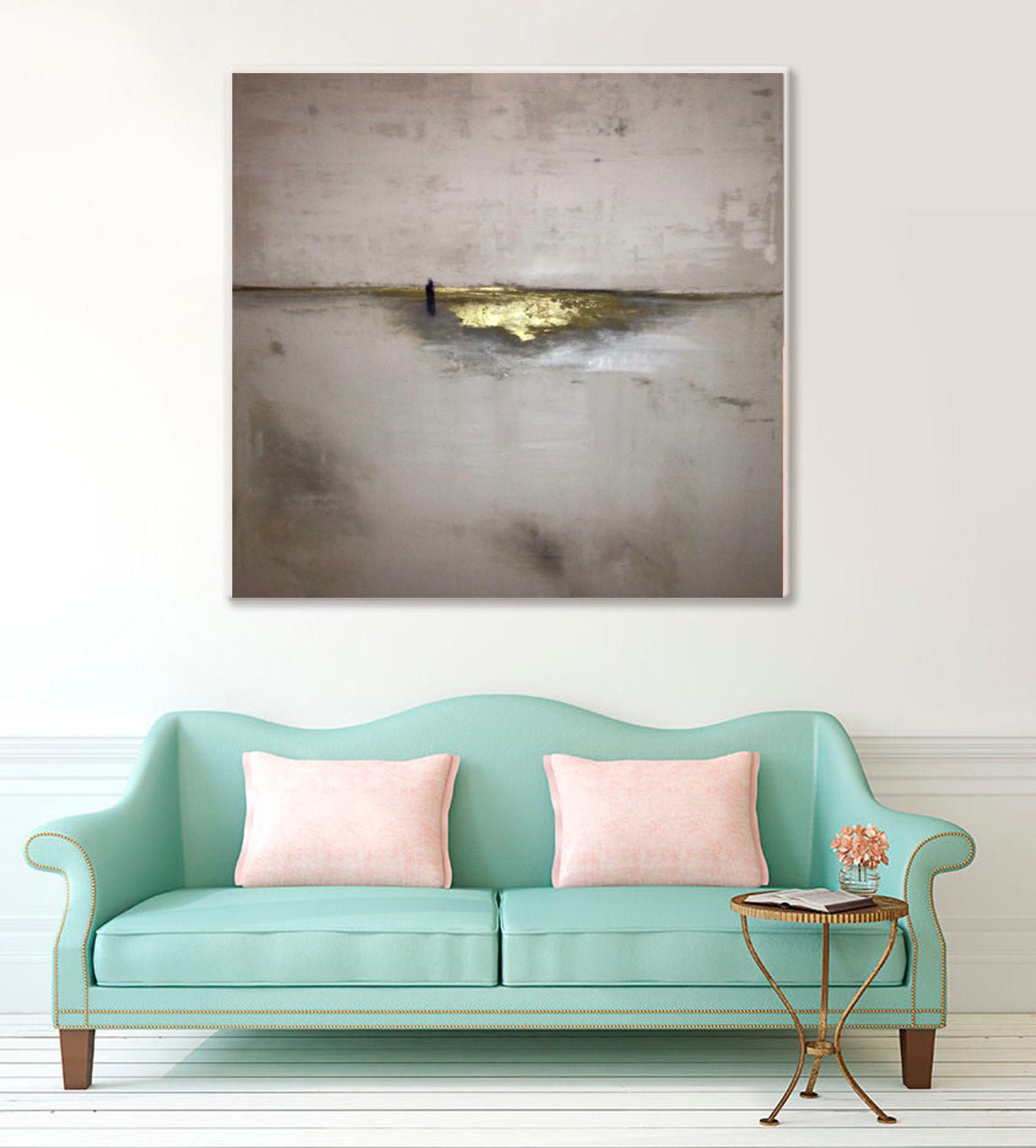 GOLD FOIL ART Canvas Art Painting Gold Foil Abstract Canvas Etsy