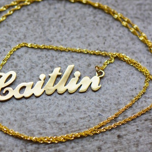 14K Yellow Personalized Custom Name Necklace