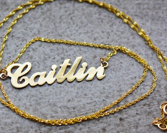 14K Yellow Personalized Custom Name Necklace