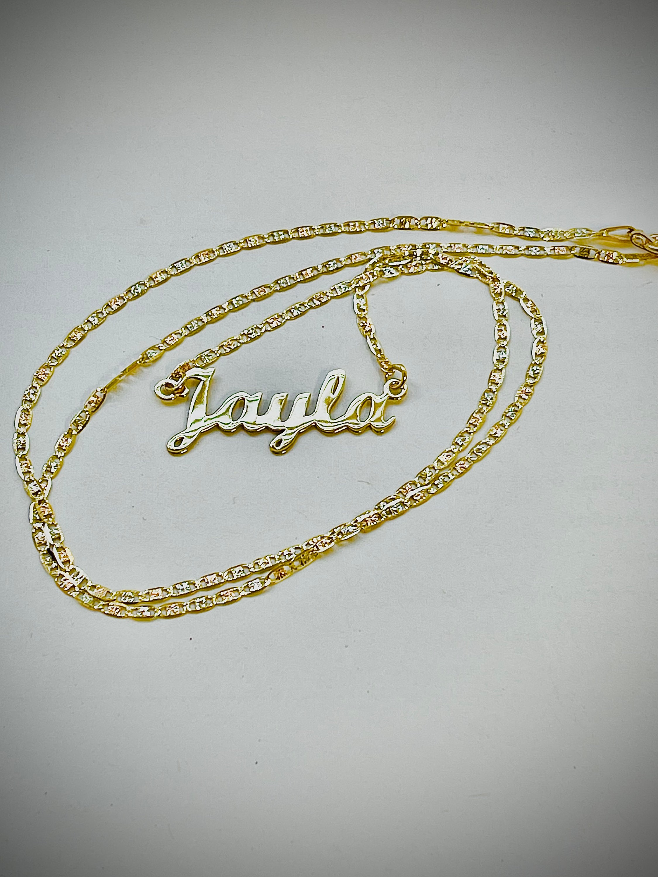 Gold Name Plate Necklace Singapore