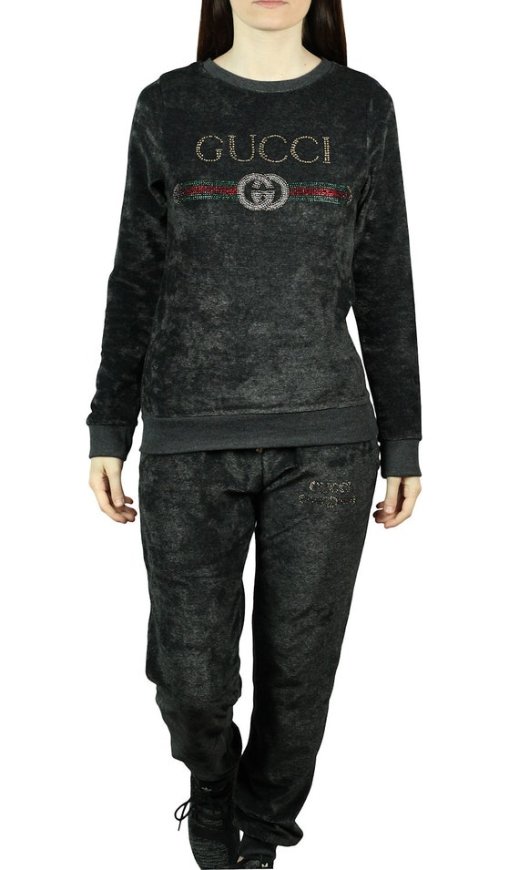 Vintage GUCCI Black Womens Tracksuit Beaded GUCCI