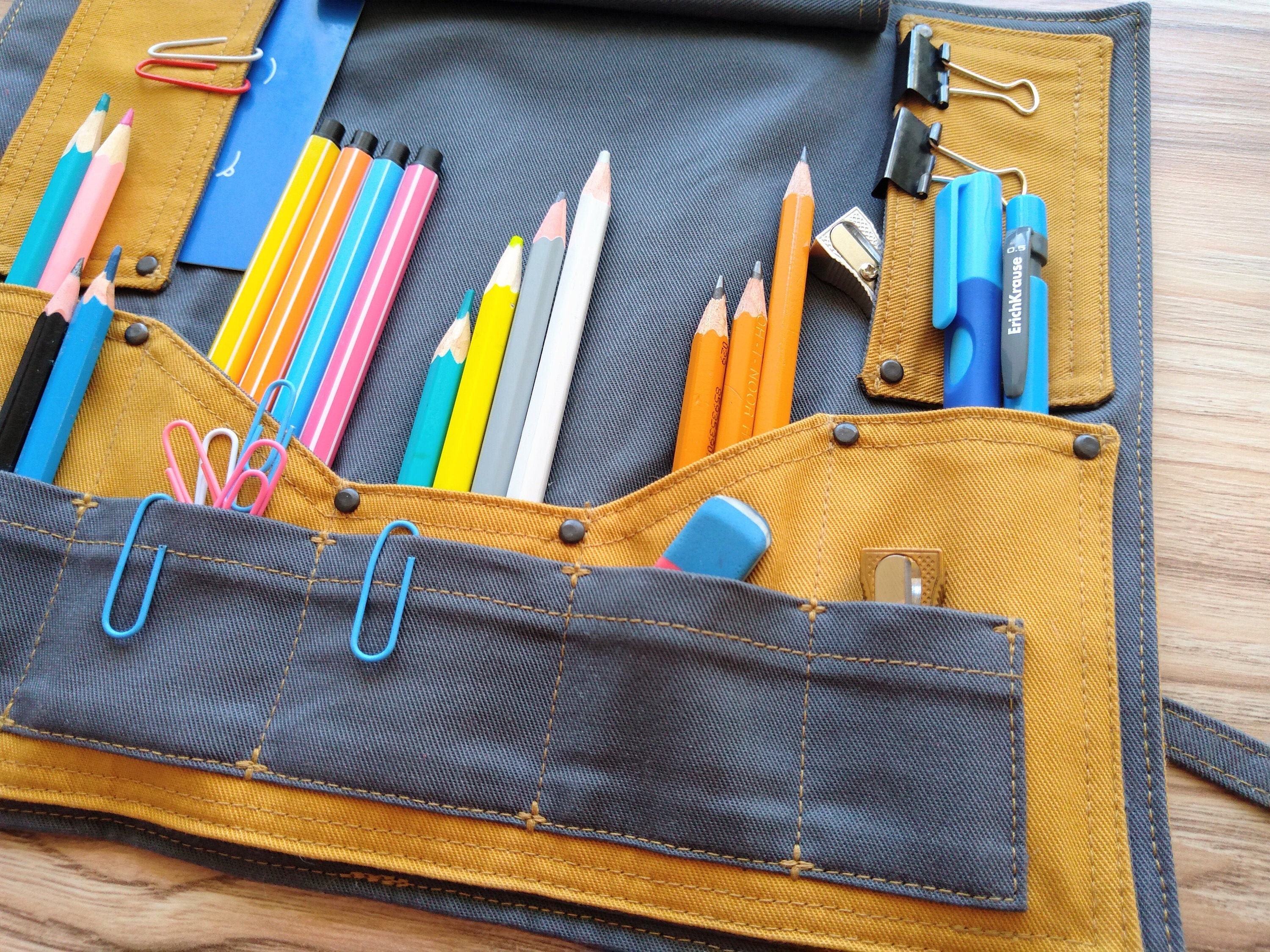 Edc pouch for pen and pencil comfortable case with pencil Etsy