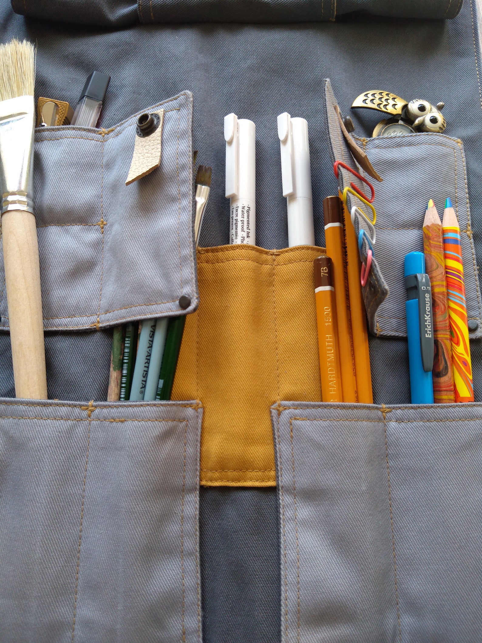 Personalized paint brush roll case paint brush holder edc Etsy