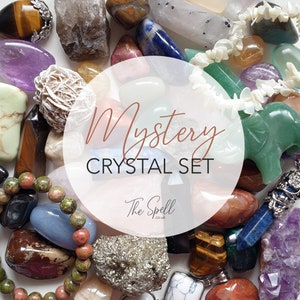 Mystery Crystal Set, Intuitively Chosen | Stones, Jewellery, Raw Crystals | Beginner Crystal Set, Crystal Gift, Personalised Gift, lucky dip