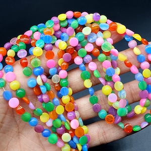 AAA Multi Ethiopian Opal| Disco Smooth Coin Beads| Galaxy fire Opal Beads| Genuine Gemstone| Opal Beads For Jewelry, Wholesale Gemstone