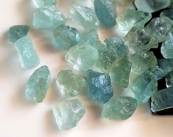 10 Pieces Genuine Aquamarine Rough Gemstone | Aquamarine Loose Rough | Aquamarine Crystal For Jewelry Making | Size : 5X8 - 5X10 mm Approx.