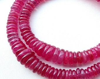 Natural Ruby Beads Gemstone Ruby Tyre Shape Beads Ruby Gemstone Briolette Ruby Plain Beads Ruby Beaded Necklace Ruby Gemstone For Jewelry