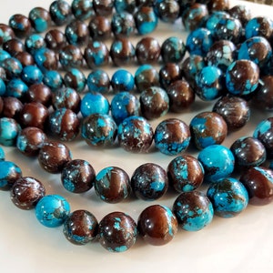 Amazing! Natural Chrysocolla Gemstone | Chrysocolla Smooth Ball Shape Beads For Jewelry Making | 12 mm to 21 mm Size Approx. 15 inch Strand
