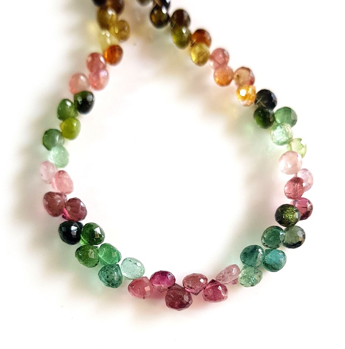 Natural Multi Tourmaline Beads Gemstone Multi Tourmaline Etsy