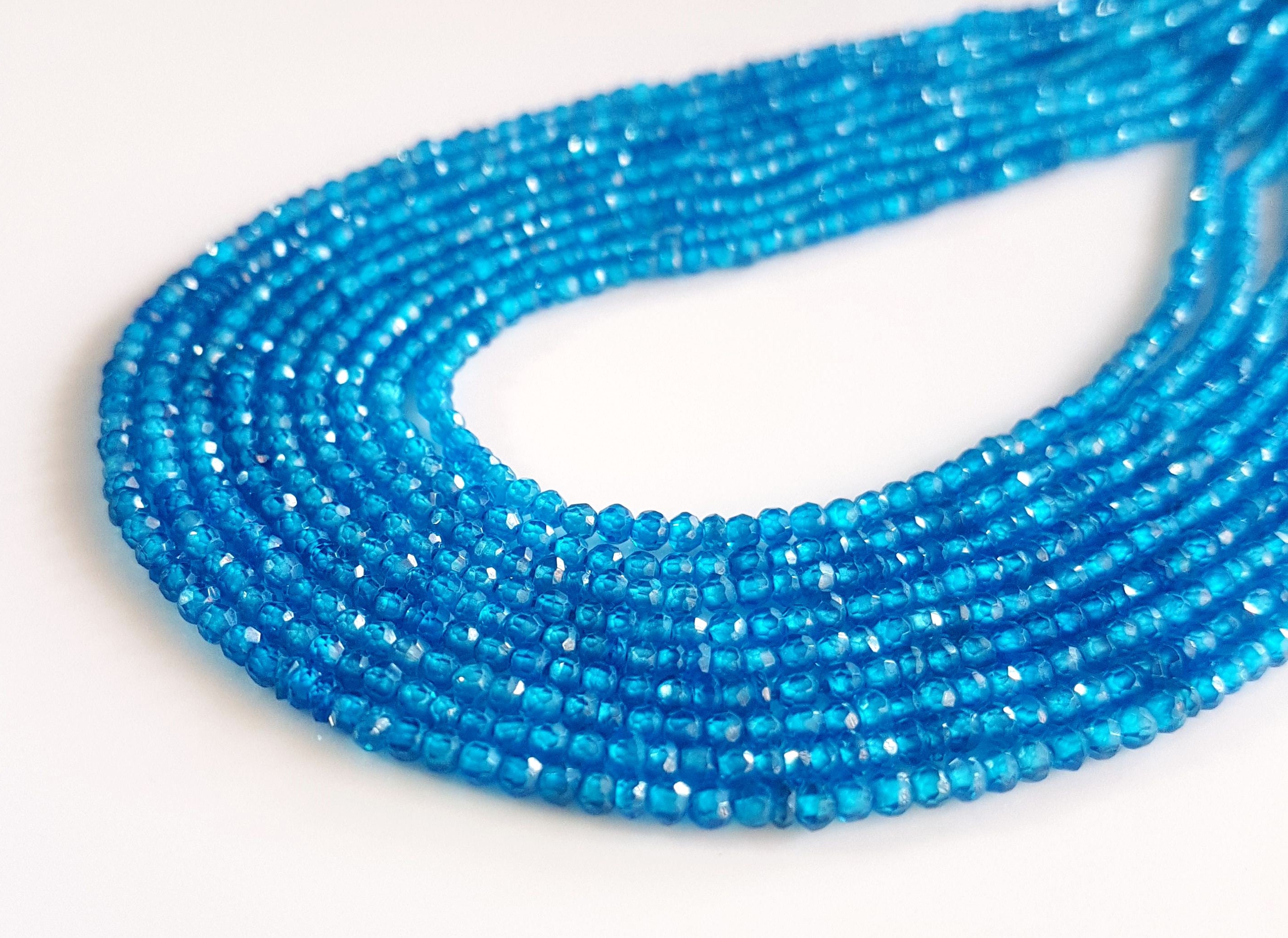 Natural Zircon Beads Gemstone Blue Zircon Micro Faceted Ball Etsy