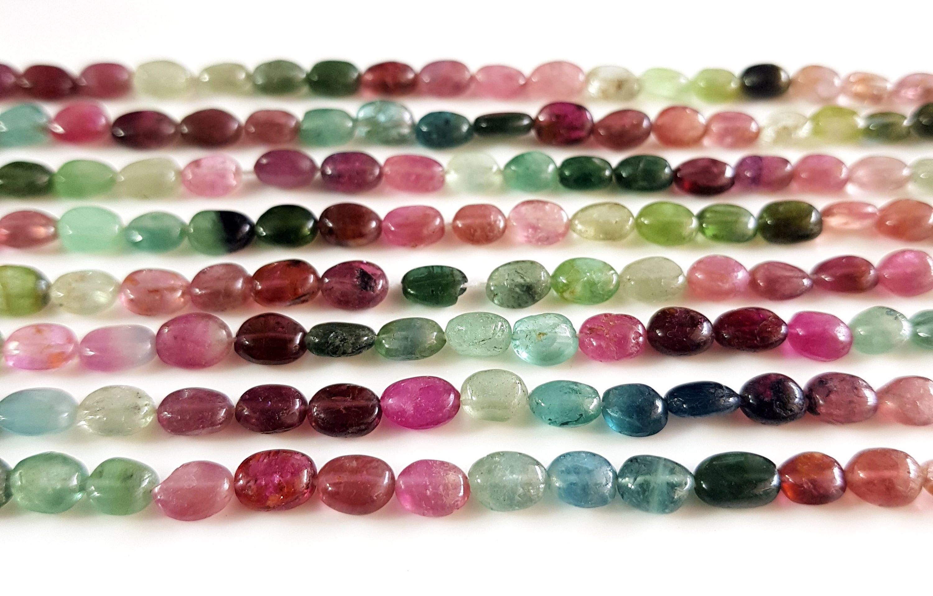 Natural Multi Tourmaline Gemstone Tourmaline Smooth Oval Shape  Etsy