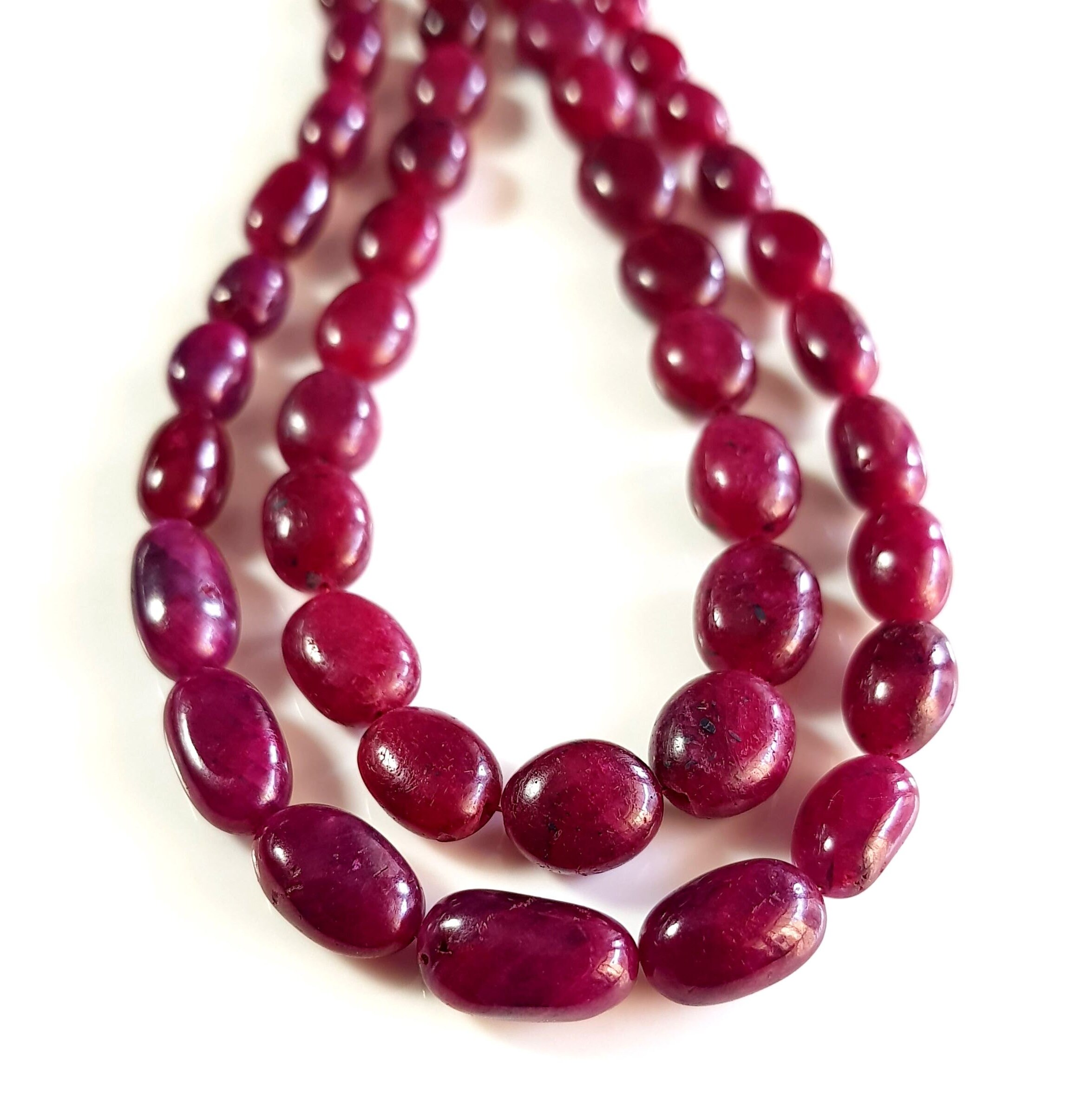 Corundum Ruby Beads Gemstone Ruby Smooth Oval Shape Beads Etsy