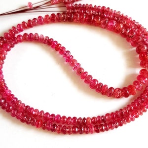 32 Cts Weight Of 16 Inches Strand 2-4.5 MM Superb Item At Low Price Red Spinel Beads Natural Red Spinel Smooth Rondelle Beads 32 Cts Weight Of 16 Inches Strand 2-4.5 MM Superb Item At Low Price Red Spinel Beads Natural Red Spinel Smooth Rondelle Beads