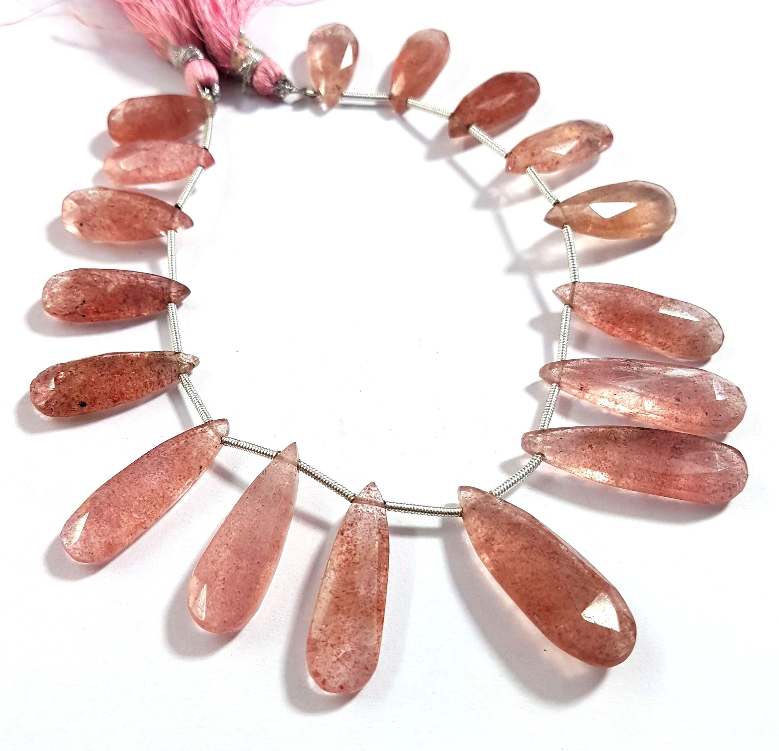 Best Quality Cherry Quartz Gemstone 37X25X6 mm Pear Shape For Jewelry Making Loose Cherry Quartz