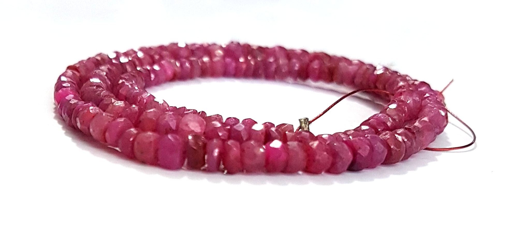 FINE QUALITY Ruby Beads Gemstone Ruby Faceted roundels beads Etsy