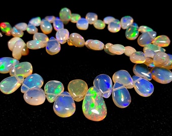 AAA Ethiopian Opal Beads Ethiopian Welo Opal Beads Ethiopian Opal Pear Beads Ethiopian Opal Plain Beads Flashy Ethiopian Opal Beads Strand,