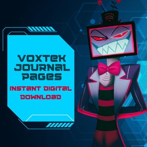 Voxtek Premium Stationery - Hazbin Hotel Vox Themed Stationery for Journaling, Letter Writing, Penpals (Instant Download)