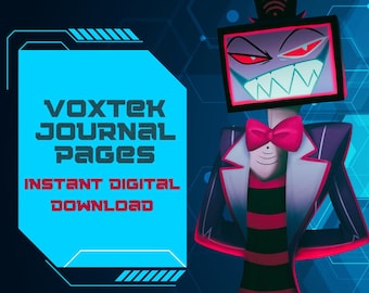 Voxtek Premium Stationery - Hazbin Hotel Vox Themed Stationery for Journaling, Letter Writing, Penpals (Instant Download)