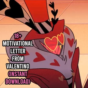Motivationsschreiben von VALENTINO of Hazbin Hotel (INSTANT DOWNLOAD) (18+)