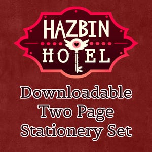 Hazbin Hotel Digital Stationery Set Printable Download for Letter Writing, Pen Pals, Notes