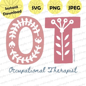 Occupational Therapist Design, OT svg, Therapy svg, OT png, Mandala Ot svg, Occupational Therapy svg, Occupational Therapist cut file