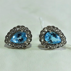 925 Sterling Silver Cufflink,Fine Blue Topaz Cufflink,Natural Gemstone Cufflink For Men,Online Shopping,Birthstone Cufflink