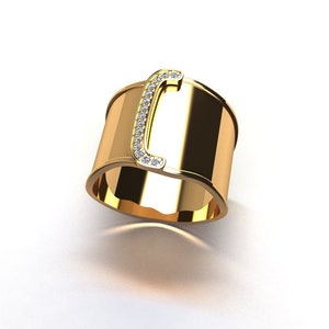Anello in oro massiccio 10k - bellissimo anello da uomo con diamanti - matrimonio naturale fatto a mano, anniversario, fidanzamento, regalo di compleanno gioielli da uomo regalo solido