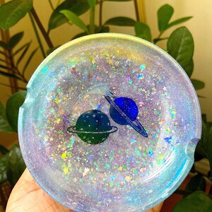 B-Grade Pastel Rainbow Galaxy Ashtray Rolling Tray Home Decor