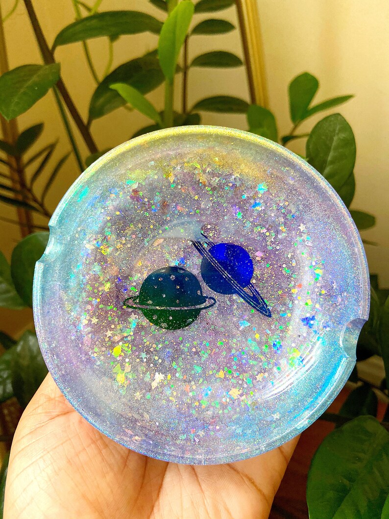 B-Grade Pastel Rainbow Galaxy Ashtray Rolling Tray Home Decor