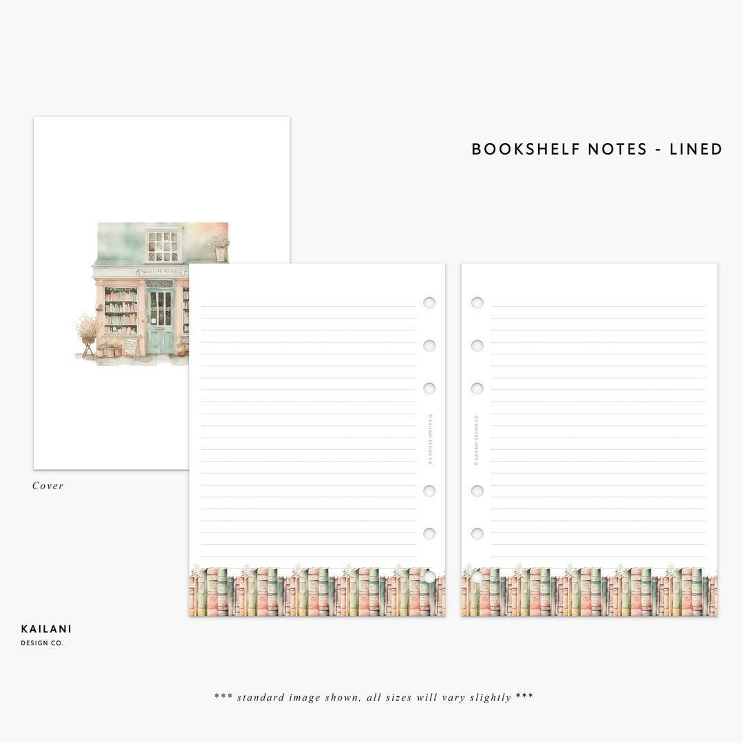 Personal Wide Books Notes LINED, Personal Wide Lined, Lined Inserts ...