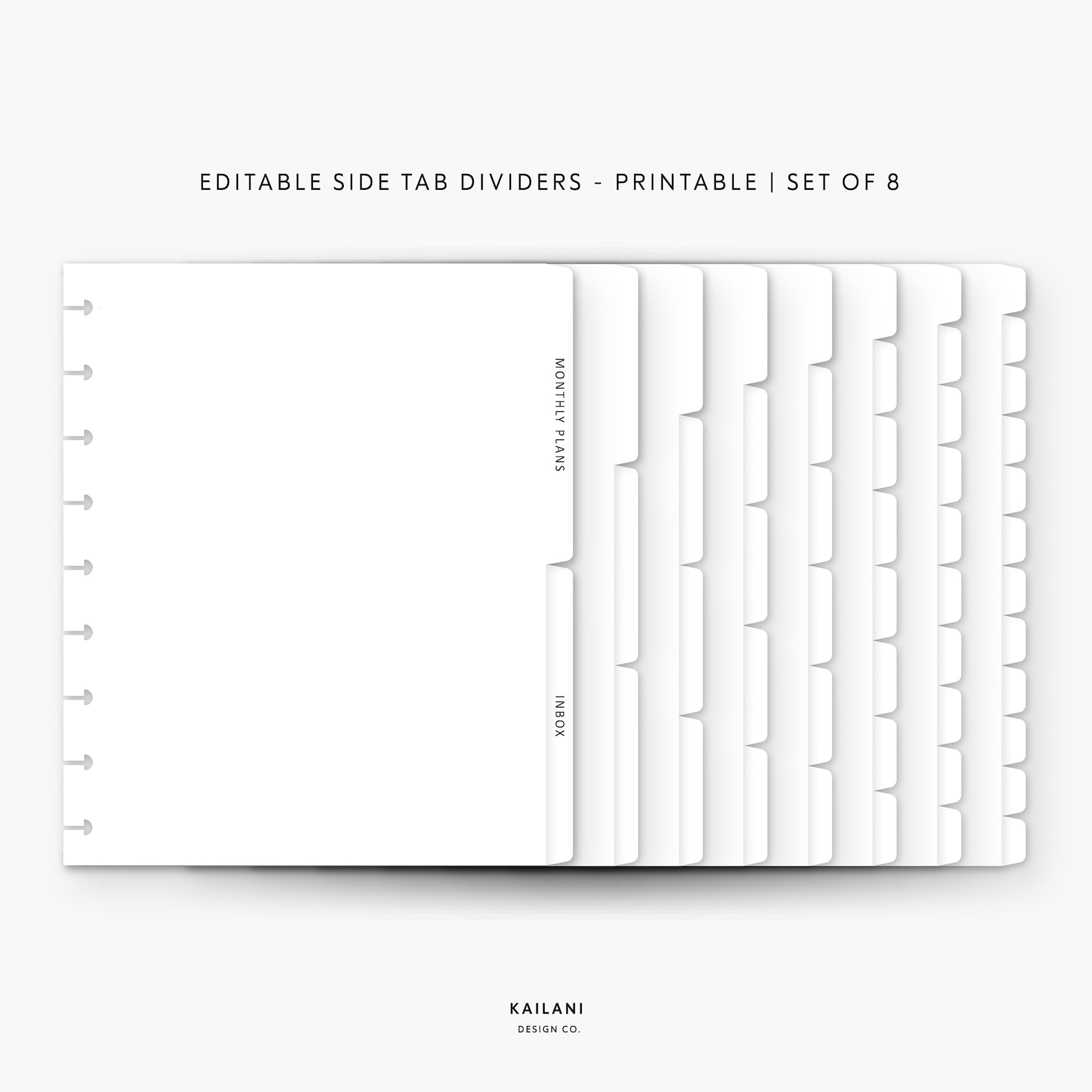 Happy Planner Classic Editable Dividers Printable Divider Etsy España