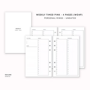 Personal Inserts Printable, Personal Rings, Erin Condren Inserts, Printable Weekly Planner, Weekly Agenda, Undated Weekly, Louis Vuitton MM