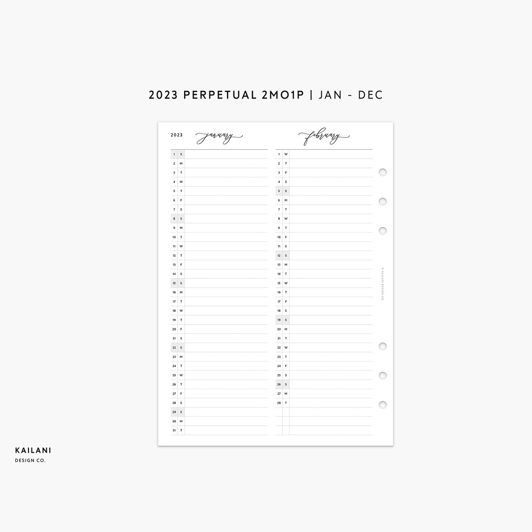 2023-a5-monthly-planner-printable-insert-perpetual-planner-etsy
