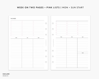 B6 Planner Printable - Etsy