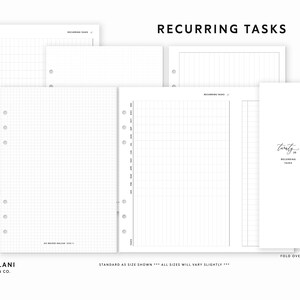 B6 Rings - Monthly Tasks Tracker, PrintableInserts, Monthly Printable Inserts, B6 Inserts, B6 Rings Printable