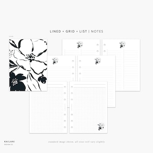 Printable Notes Personal, Lined, Notes, Lists, Planner Refill Pages, Personal Planner Notes, Minimal Printable Inserts