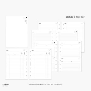 Personal INBOX and LIST Inserts, Minimal Design, Tasks, PRINTABLE