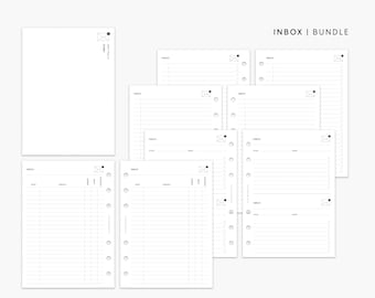FC Compact INBOX and LIST Inserts, Minimal Design, Tasks, Printable