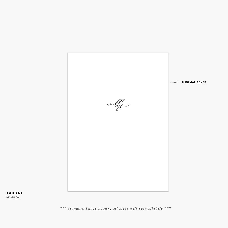 Weekley Planner Cursive A5 Undated Weekly Planner Inserts, Grid, Minimalist (PDF) - Etsy