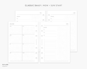 FCC Compact Daily Planner, Week on One Page (PDF Pattern)