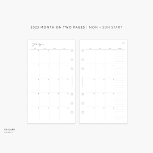 Dated Monthly Planner Inserts - Personal Size – Sessa Vee
