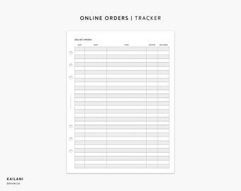 A5 Wide Online Order Tracker Printable (PDF Download)